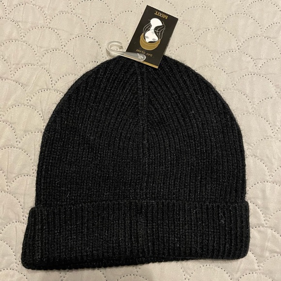New Black Beanie with Multicolor Sequins, NWT! - Picture 3 of 6